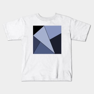 Blue & Black Geo Kids T-Shirt